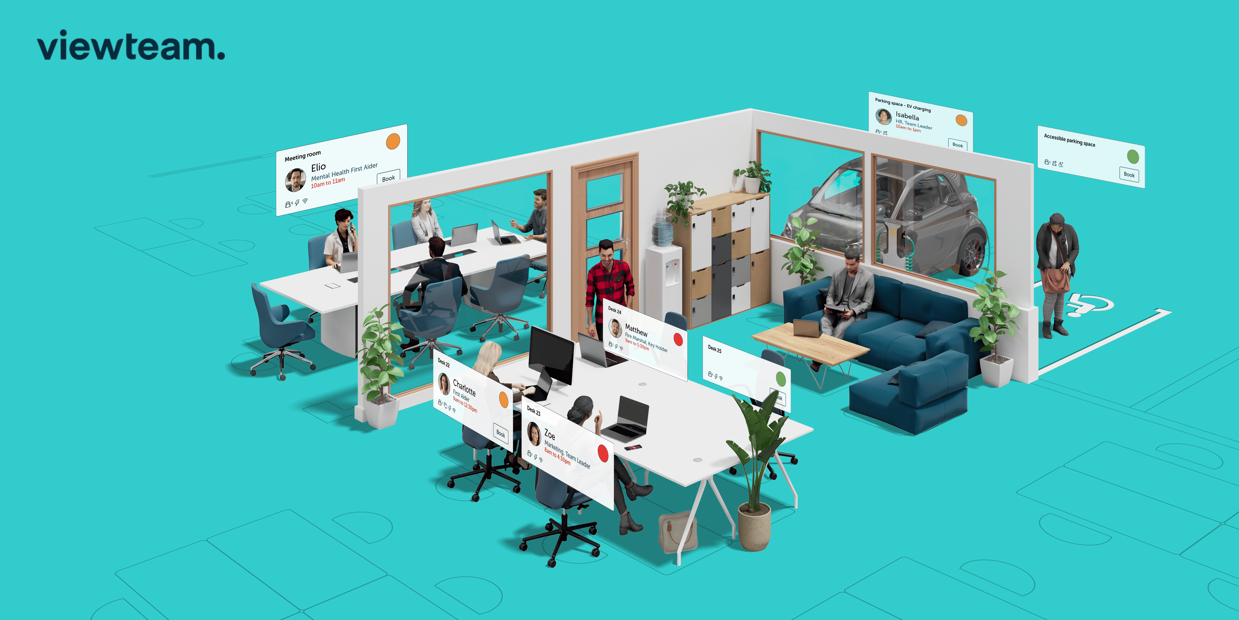  an illustration depicting an office using Viewteam software