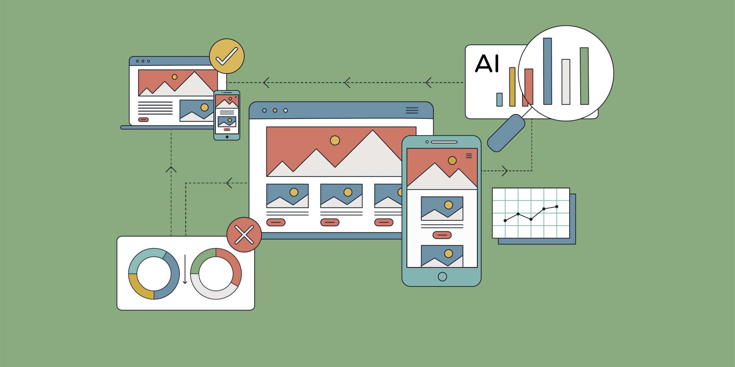  Illustrative diagram of website and mobile elements.