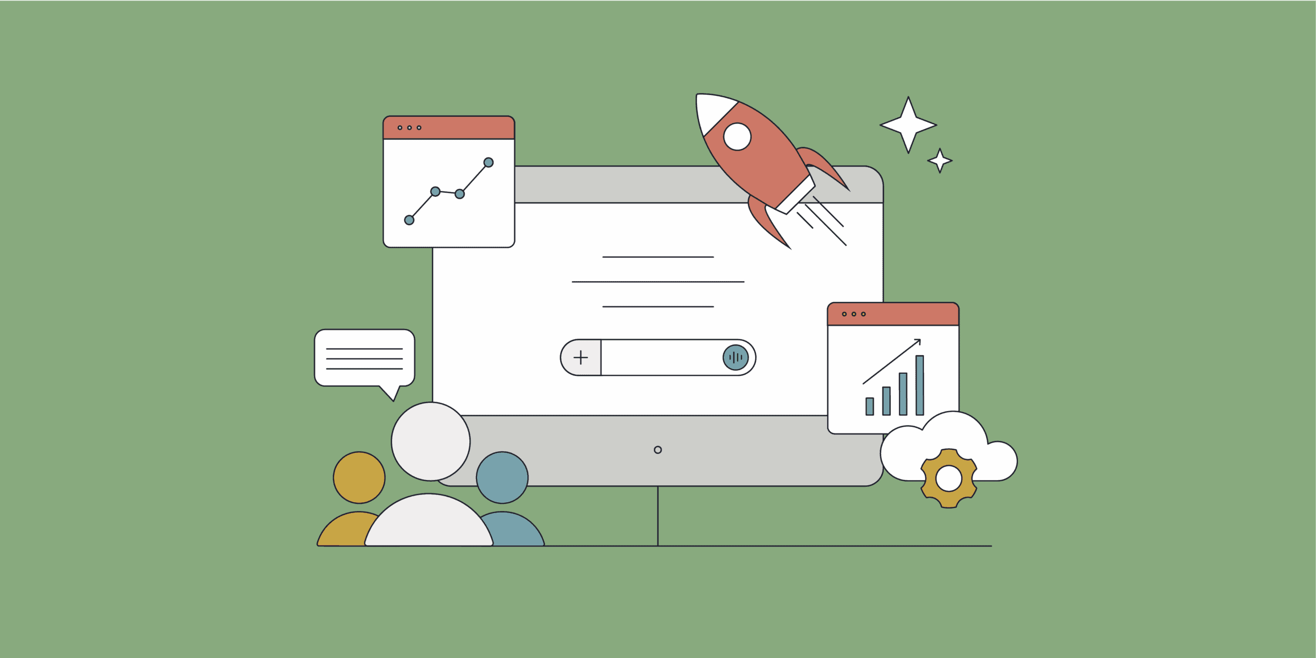  Illustrations showing a desktop