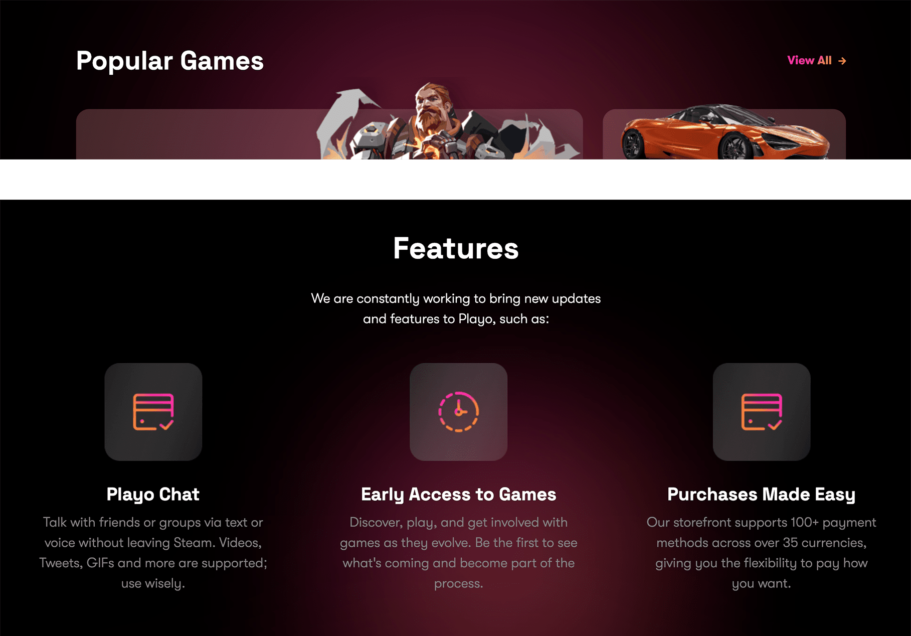 Screenshot of 128 Design webflow template showing use of gradients on headings and icons