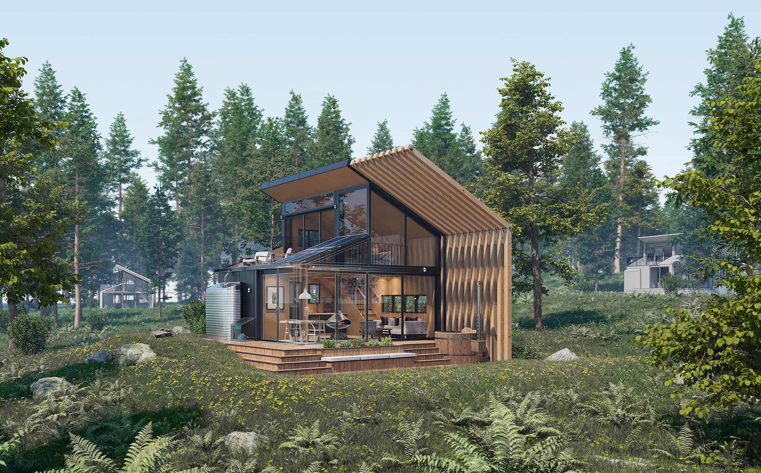 The 3D eco cabin from our winning campaign.