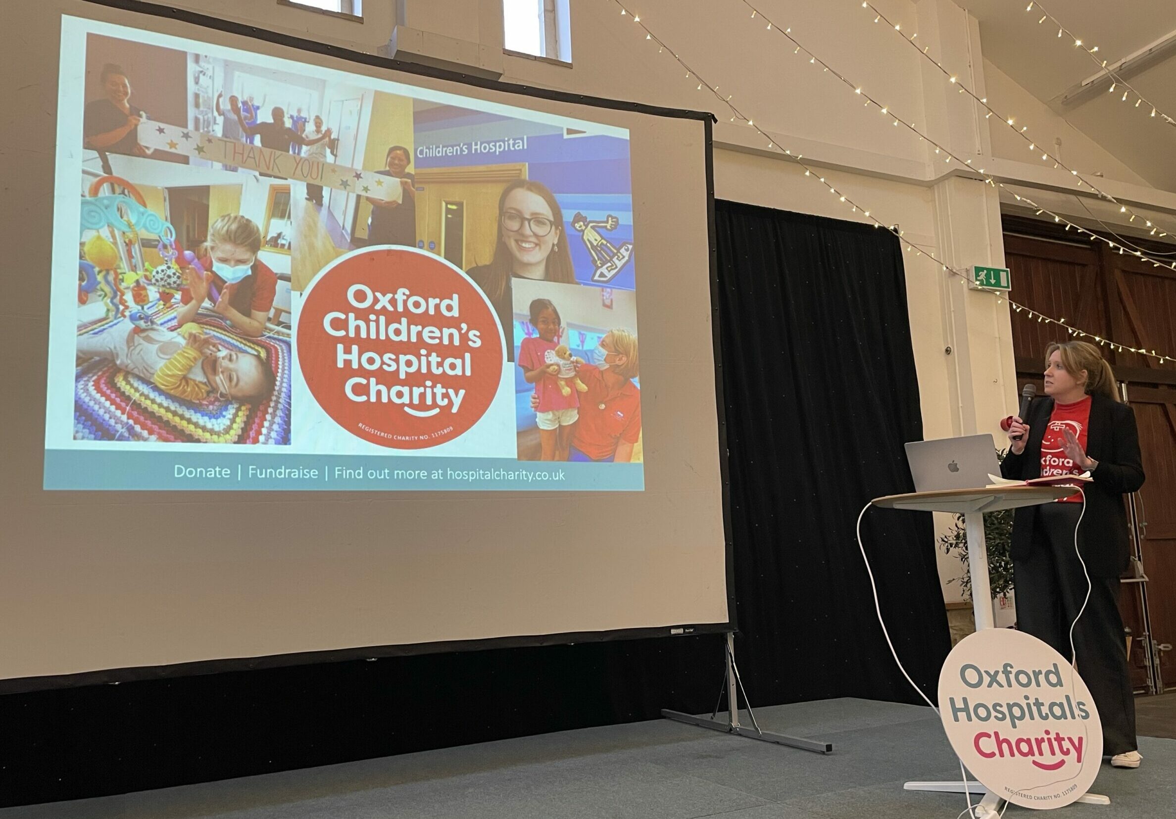 Naomi Stewart Hale, Corporate Partnerships Manager presenting at our recent company meeting.