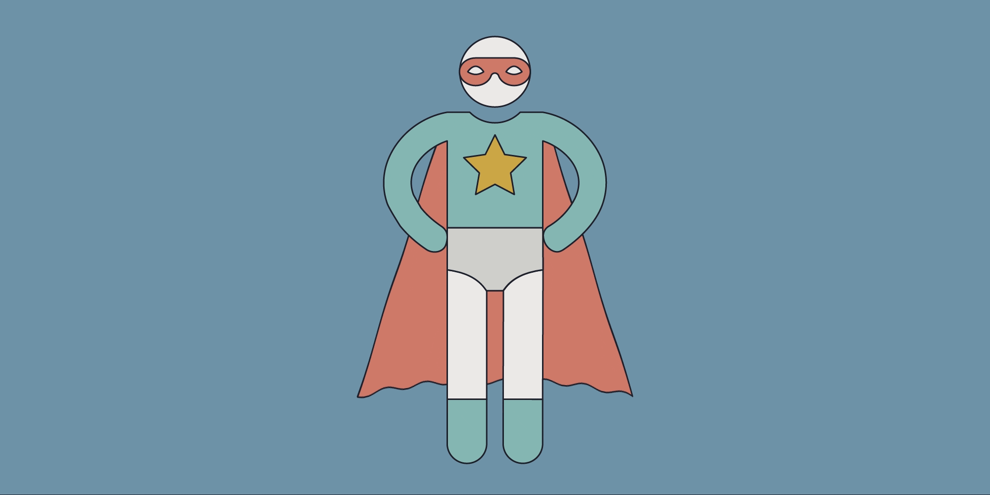 Animation of a superhero